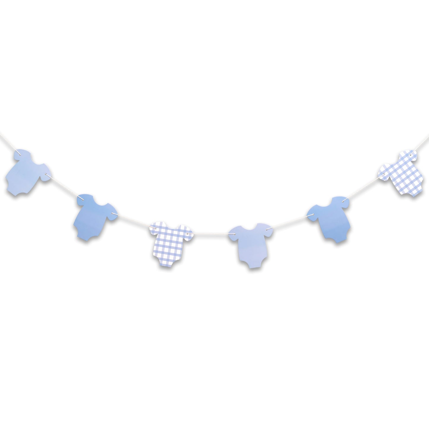 ZAIBIANHAO Baby Clothes Banner - Short Sleeve Onesies Bodysuits For Baby ShowerBodysuits Clothesline Birthday Party BannerGender Reveal Neutral Party Supplies (baby clothes blue)