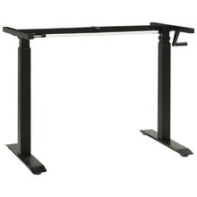 Load image into Gallery viewer, vidaXL Manual Height Adjustable Standing Desk Frame Hand Crank Black