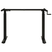 Load image into Gallery viewer, vidaXL Manual Height Adjustable Standing Desk Frame Hand Crank Black