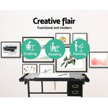 Load image into Gallery viewer, Adjustable Drawing Desk - Black and Grey