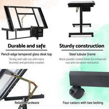 Load image into Gallery viewer, Adjustable Drawing Desk - Black and Grey