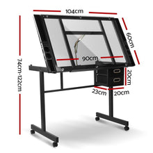 Load image into Gallery viewer, Adjustable Drawing Desk - Black and Grey