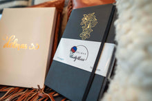 Load image into Gallery viewer, Delmas 33 Hibiscus A5 Dotted Journal with Black Paper