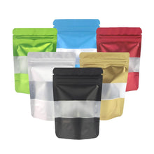 Load image into Gallery viewer, Reclosable Zip Lock Bags Kitchen Organizer Bags Stand Up Biscuits Pouches Eco Aluminum Foil Mylar Plastic Bags With Clear Window
