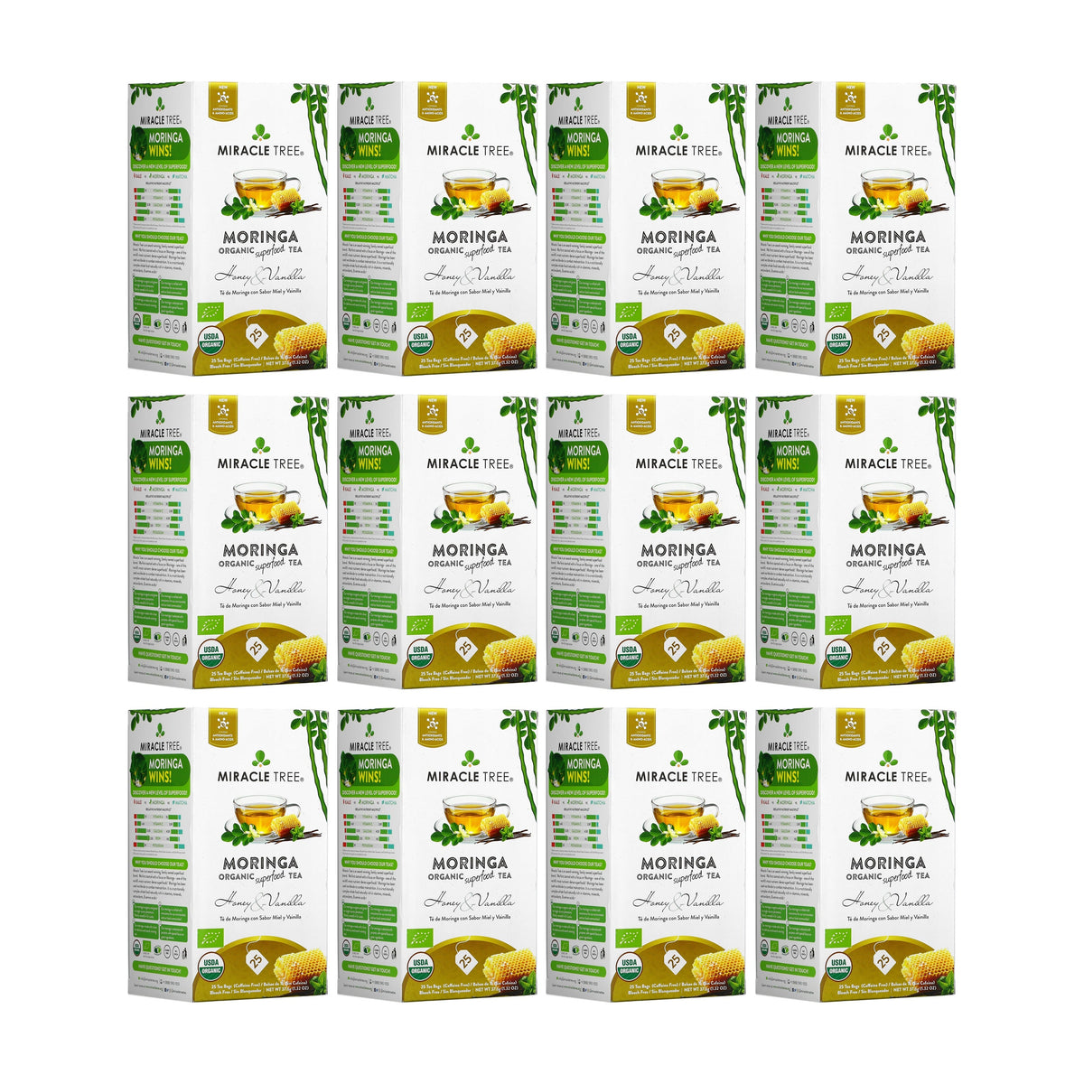Organic Moringa Tea — Honey & Vanilla