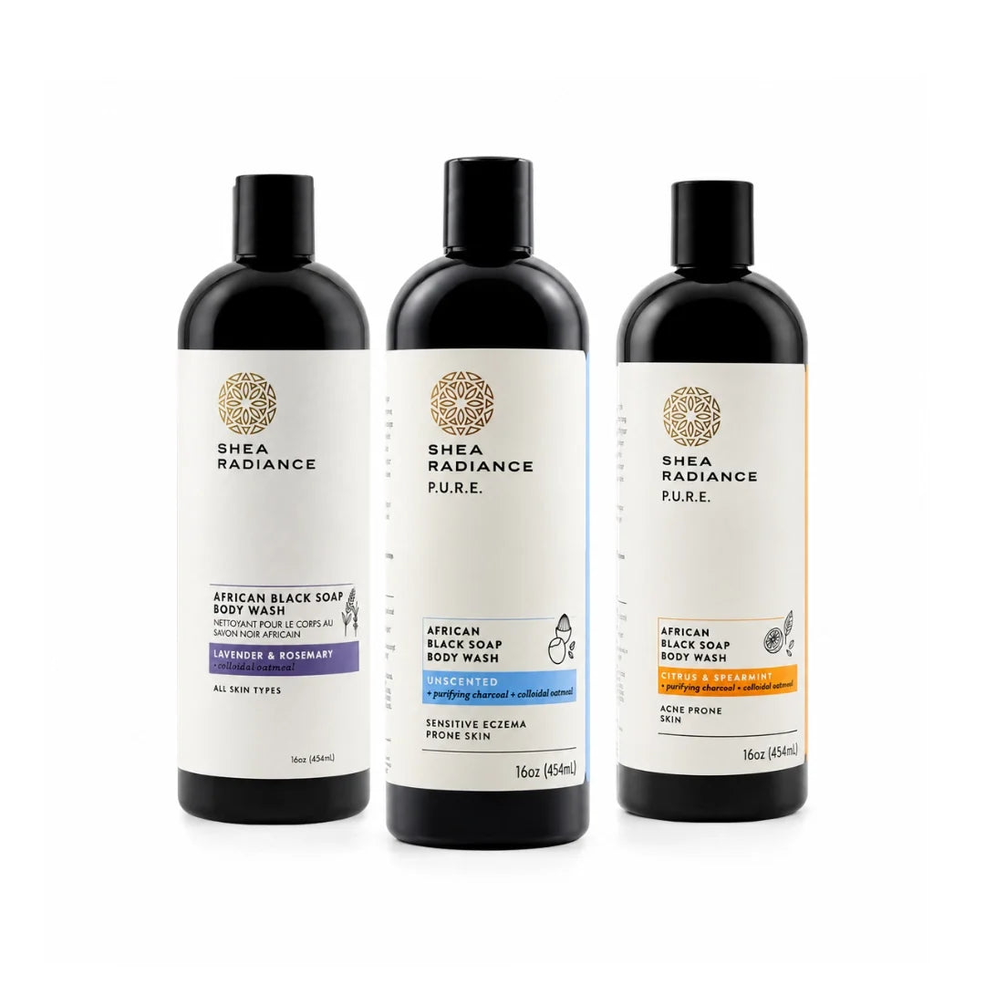 African Black Soap Body Wash with Colloidal Oatmeal for Dry & Sensitive Skin