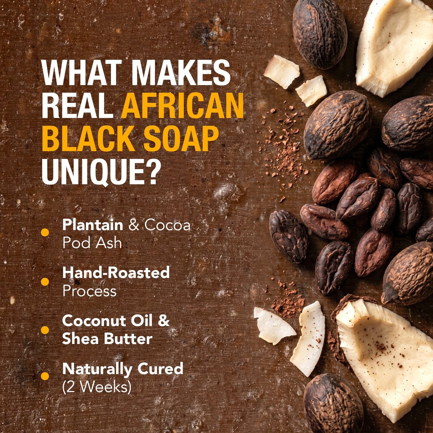 100% African Black Soap - Fragrance Free