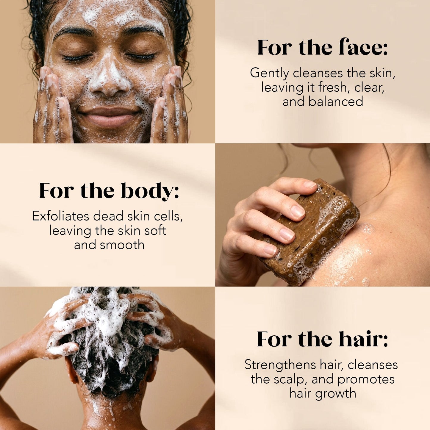 100% African Black Soap - Fragrance Free