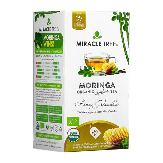 Organic Moringa Tea — Honey & Vanilla