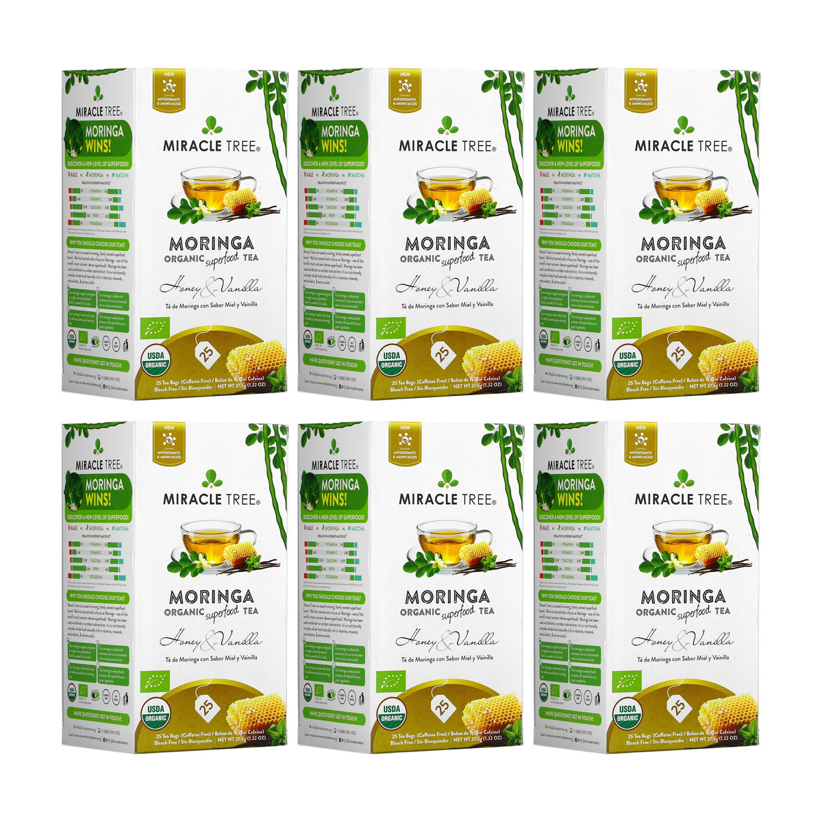 Organic Moringa Tea — Honey & Vanilla