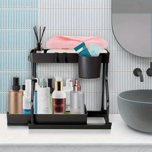 Load image into Gallery viewer, 2-Piece Under Sink Organizer with Sliding Shelves – Multi-Purpose Storage Rack
