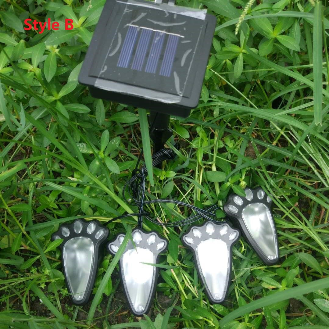 Solar Paw Print Outdoor Path Lights
