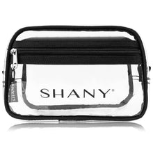 Load image into Gallery viewer, SHANY Clear Toiletry Makeup Carry-On Pouch with Zippered Compartment – Water-Resistant and Nontoxic Travel Organizer Bag - SHOP  - TRAVEL BAGS - ITEM# SH-PC18-BK
