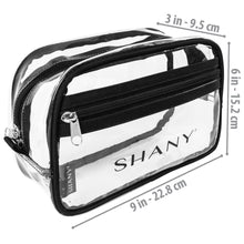 Load image into Gallery viewer, Clear Toiletry Makeup Carry-On Pouch with Zippered Compartment
