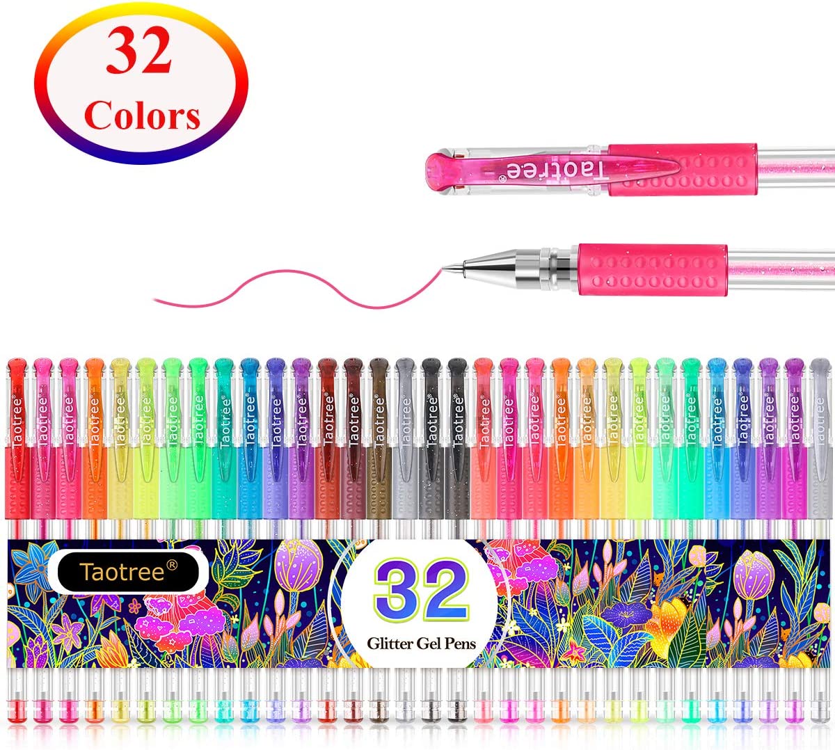 Gel Pens 33 Color Fine Point Colored Pen Set With 40% More Ink Coloring  Books
