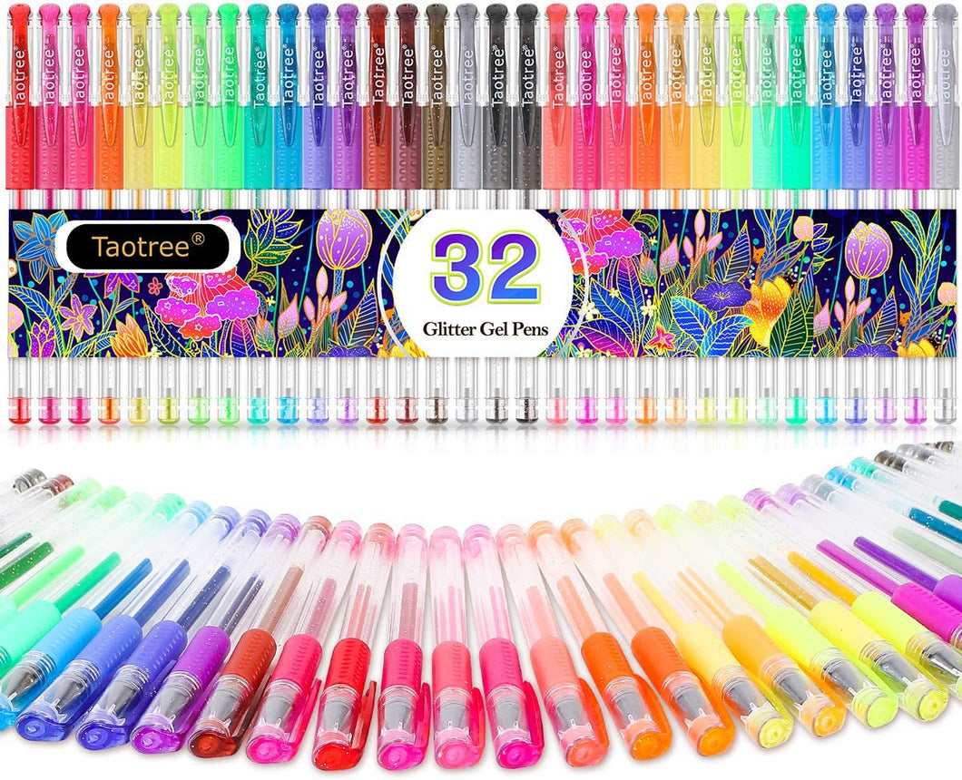 Colored Gel Pens 12 Pcs/Set Glitter Ballpoint Pen for Scrapbooking