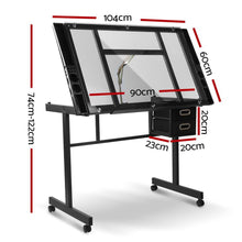 Load image into Gallery viewer, Adjustable Drawing Desk - Black and Grey
