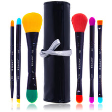 Load image into Gallery viewer, SHANY LUNA 6 PC Double Sided Travel Brush Set with Pouch - Synthetic - SHOP  - BRUSH SETS - ITEM# SH-BR001
