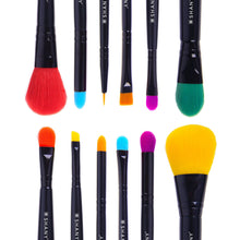 Load image into Gallery viewer, LUNA 6 PC Double Sided Travel Brush Set with Pouch - Synthetic &amp; Natural Hair-2
