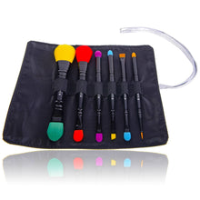 Load image into Gallery viewer, LUNA 6 PC Double Sided Travel Brush Set with Pouch - Synthetic &amp; Natural Hair-3
