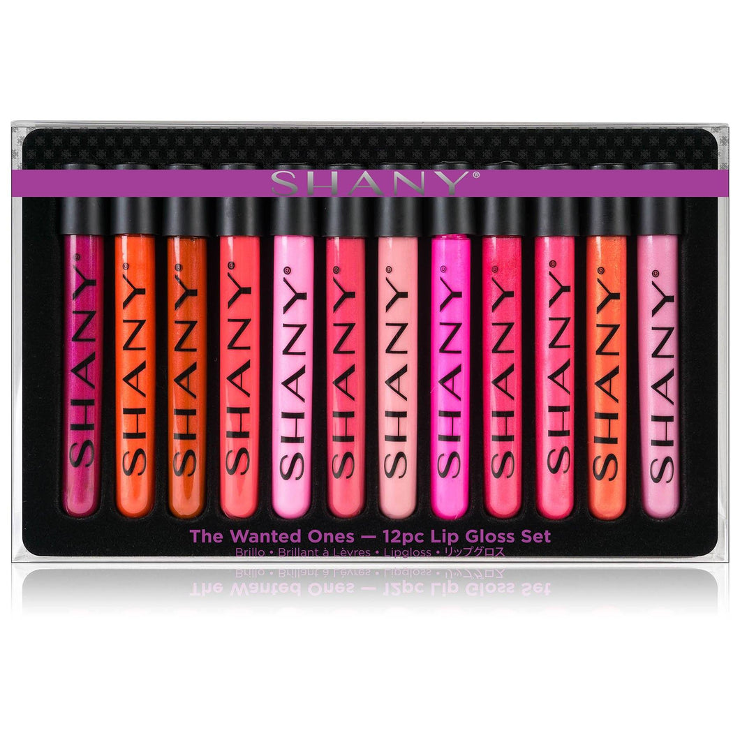 SHANY The Wanted Ones - 12 Piece Lip Gloss Set with Aloe Vera and Vitamin E - SHOP  - LIP SETS - ITEM# SH-LPGL-SET1