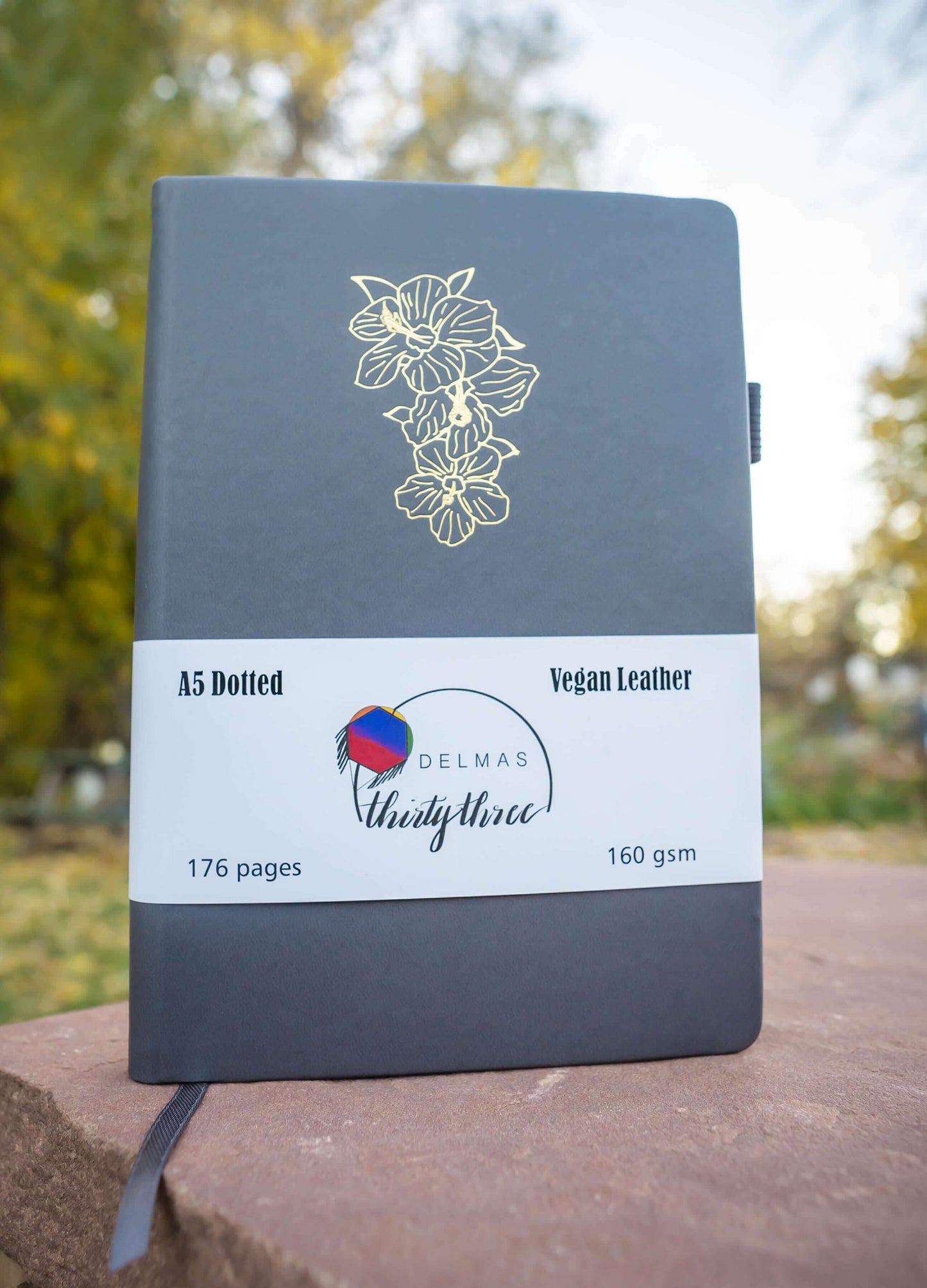 Delmas 33 Hibiscus A5 Dotted Journal with Kraft Paper