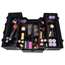 Load image into Gallery viewer, Essential Pro Makeup Train Case with Shoulder Strap and Locks-28
