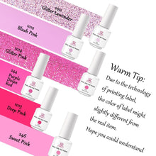 Load image into Gallery viewer, 6 Color Pink Jelly  Gel Polish Set 8ML Nail Polish
