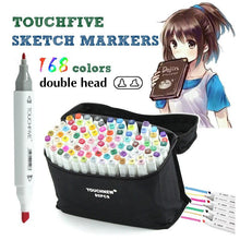 Load image into Gallery viewer, Sketch Markers Set TouchFive 168 Colors Drawing Markers Pen Alcohol Dual Headed Tips Permanents Graffiti Marker Pen for Kids
