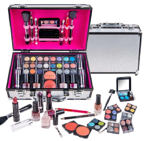 SHANY Carry All Makeup Train Case with Pro Makeup, Reusable Aluminum Case - SHOP  - MAKEUP SETS - ITEM# SH-10402-PARENT