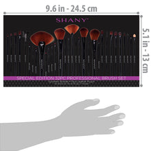 Load image into Gallery viewer, Professional Brush Set with Faux Leather Pouch, 32 Count Synthetic Bristles
