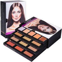 Load image into Gallery viewer, SHANY 4-Layer Contour and Highlight Makeup Kit - Set of Concealer/Color Corrector, Foundation, Contour/Highlight, and Blush Palettes - SHOP  - MAKEUP SETS - ITEM# SH-4L
