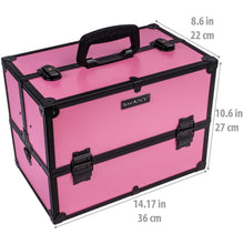 Load image into Gallery viewer, Essential Pro Makeup Train Case with Shoulder Strap and Locks-29

