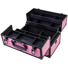 Load image into Gallery viewer, Essential Pro Makeup Train Case with Shoulder Strap and Locks-22
