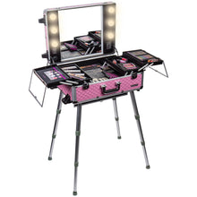 Load image into Gallery viewer, Studio ToGo Wheeled Trolley Makeup Case &amp; Organizer with Light
