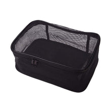 Load image into Gallery viewer, Assorted Size Cosmetics Travel Bag - Black Mesh - 3PC Set
