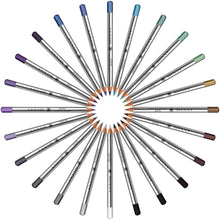 Load image into Gallery viewer, SHANY Slim Eyeliner Pencil Set - 24 Highly-Pigmented and Long-Lasting Eye Pencils in Matte and Metallic Finishes with Case - SHOP  - EYELINER - ITEM# SH-P008
