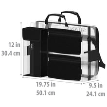 Load image into Gallery viewer, Traveling Makeup Artist Bag with Removable Compartments - Clear/Black
