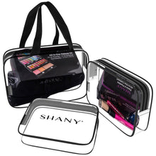 Load image into Gallery viewer, Clear Toiletry and Makeup Carry-On Bag Set - 3PC
