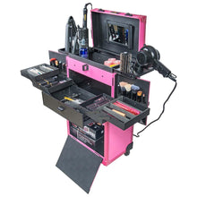 Load image into Gallery viewer, REBEL Makeup Artists Multifunction Cosmetics Trolley Train Case
