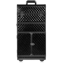 Load image into Gallery viewer, SHANY REBEL Series Pro Makeup Artists Rolling Train Case Trolley Case - SHOP BLACK - MAKEUP TRAIN CASES - ITEM# SH-REBEL-PARENT
