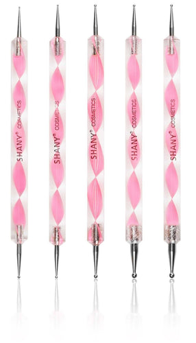 SHANY Marbleizing Dotting Pen Brush Sets - set of 5 x 2 way brushes - SHOP  - NAIL ART - ITEM# SH-RED-DOTTING-L