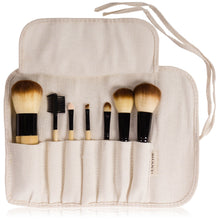 Load image into Gallery viewer, Pure Bamboo Brush Set - Vegan Brushes With Premium Synthetic Hair &amp; Cotton Pouch - 7pc-2
